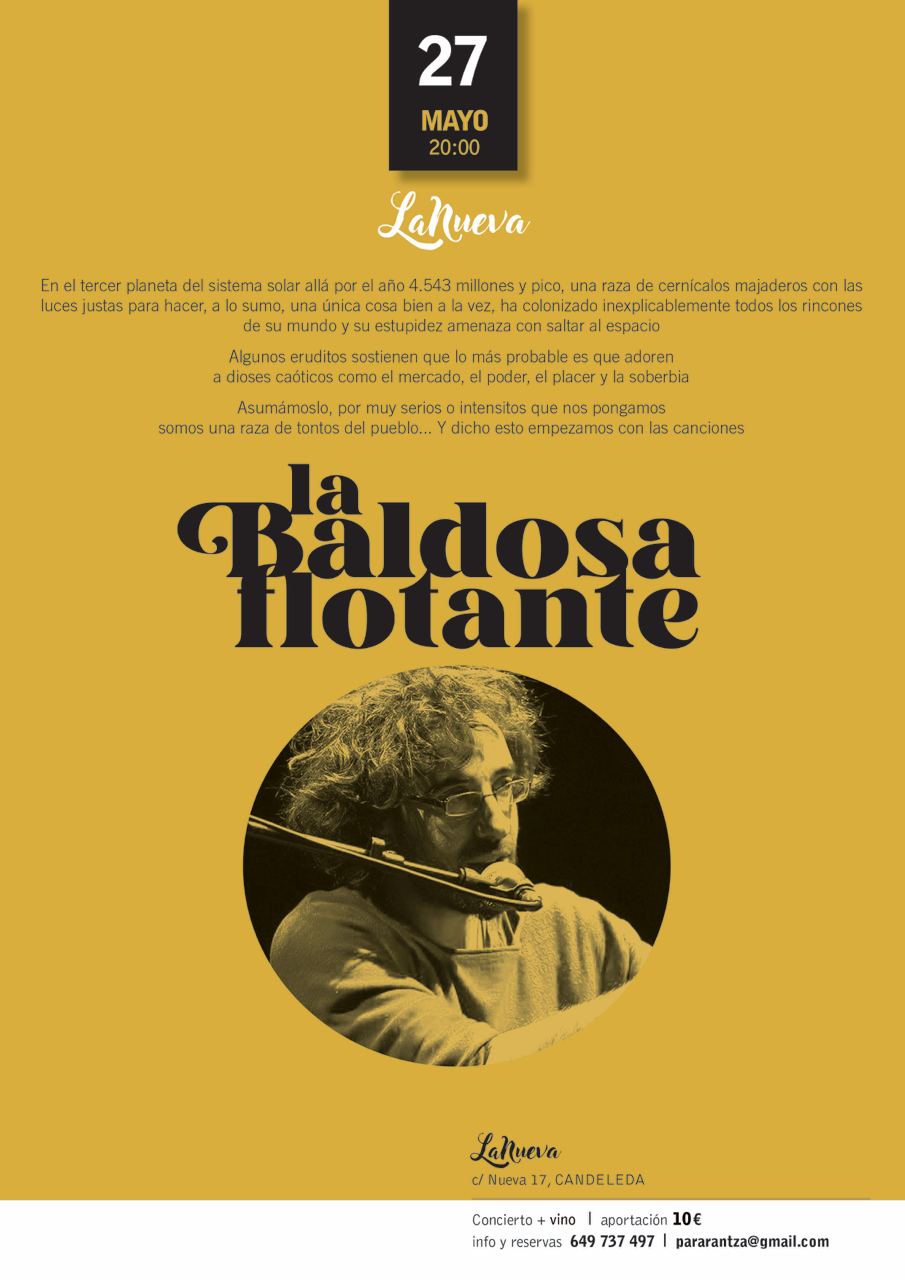 Cartel La Baldosa Flotante en Candeleda